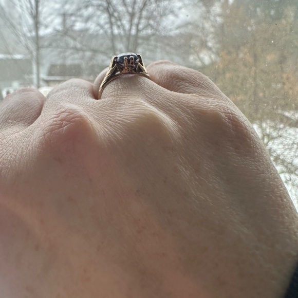 Engagement Ring Victorian Iolite Sunstone - Picture 3 of 6